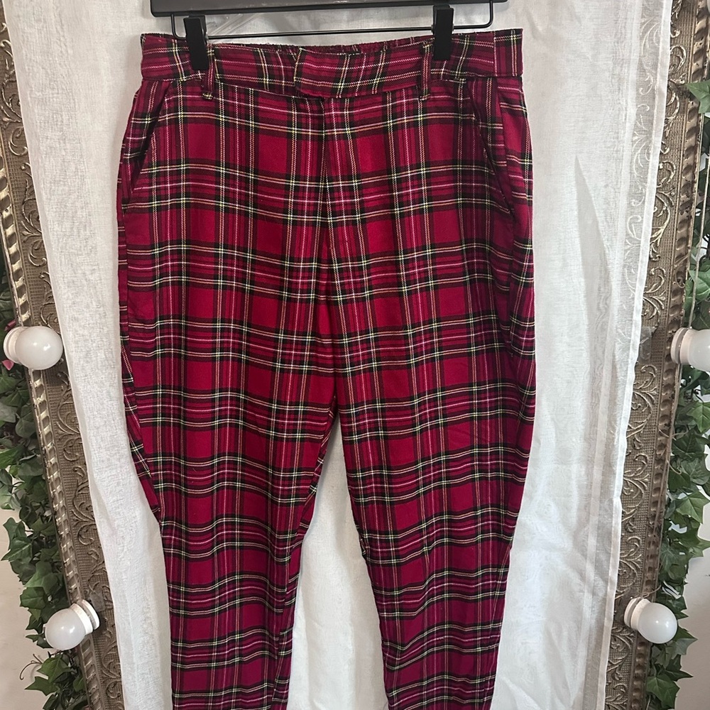 Hot Topic Red Plaid Men's Pants M